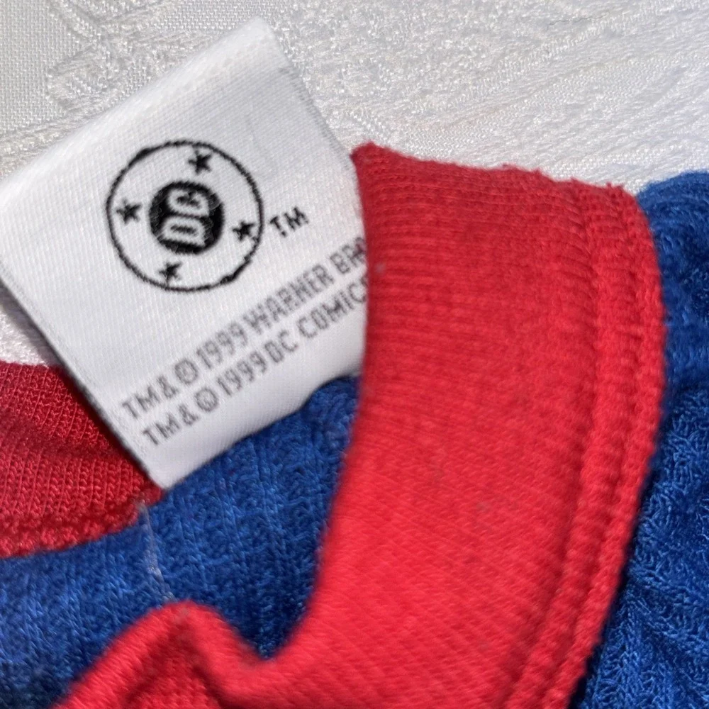 1999 Warner Bros DC‎ comic Superman Waffle one piece Super baby 18-24 Months.